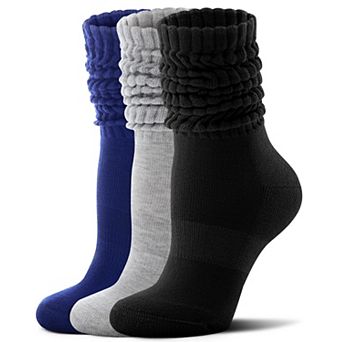 3 Pairs Soft Cotton Slouch Socks Casual Sporty Everyday Wear