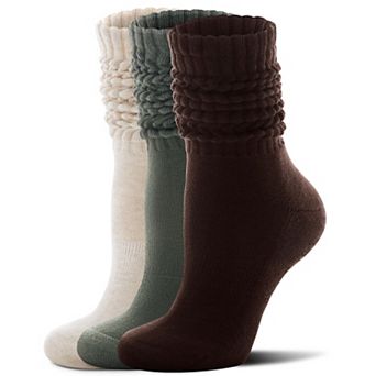 3 Pairs Soft Cotton Slouch Socks Casual Sporty Everyday Wear