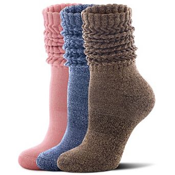 3 Pairs Soft Cotton Slouch Socks Casual Sporty Everyday Wear