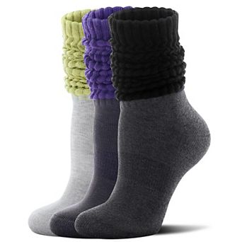 3 Pairs Soft Cotton Slouch Socks Casual Sporty Everyday Wear