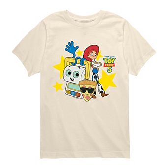 Boys 8-20 Disney’s Toy Story 5 Smarty Pants, Pizza with Sunglasses & Jessie Graphic T-Shirt
