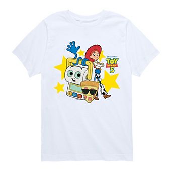 Boys 8-20 Disney’s Toy Story 5 Smarty Pants, Pizza with Sunglasses & Jessie Graphic T-Shirt