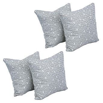 Blazing Needles Jacquard Throw Pillows with Inserts (Set of 4)