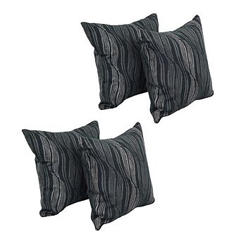 Blazing Needles Jacquard Throw Pillows with Inserts (Set of 4)