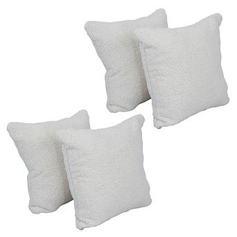Blazing Needles Jacquard Throw Pillows with Inserts (Set of 4)