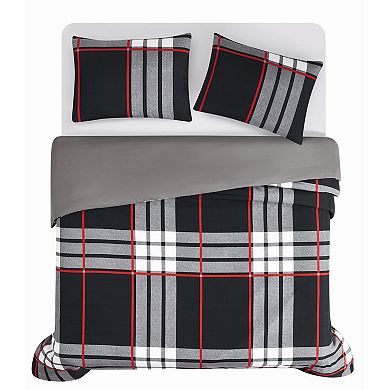 Truly Soft Danbury Plaid Microfiber Duvet Cover Set