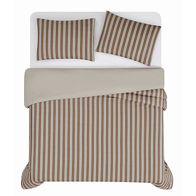 Truly Soft Weston Stripe Microfiber Duvet Cover Set