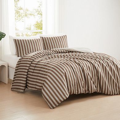 Truly Soft Weston Stripe Microfiber Duvet Cover Set
