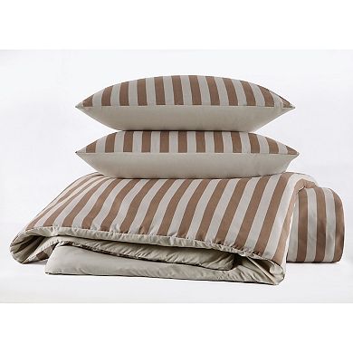 Truly Soft Weston Stripe Microfiber Duvet Cover Set