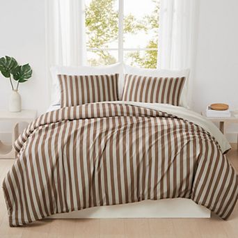 Truly Soft Weston Stripe Microfiber Duvet Cover Set