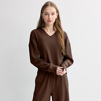 Juniors' SO® Waffle Popover Hoodie