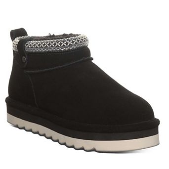 Bearpaw Langly Women's Suede Ankle Booties With Button Detail