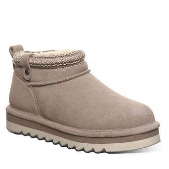 Bearpaw Langly Women's Suede Ankle Booties With Button Detail