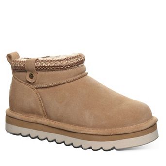 Bearpaw Langly Women's Suede Ankle Booties With Button Detail