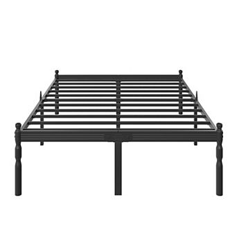 HOMZENE Twin Bed Frame, Platform Bed with Metal Frame, No Box Spring Needed, Easy Assembly