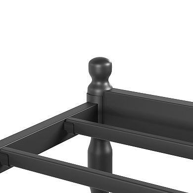 HOMZENE Bed Frame with Slats, No Box Spring Needed, Metal Platform Bed Frame, Easy Assembly