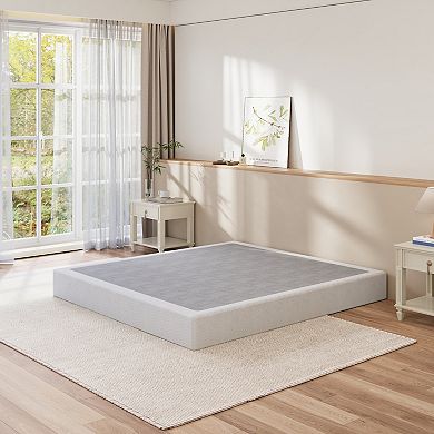 HOMZENE Box Spring, Metal Frame Mattress Foundation, High Weight Capacity, Easy Assembly