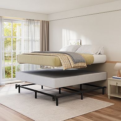 HOMZENE Box Spring, Metal Frame Mattress Foundation, High Weight Capacity, Easy Assembly