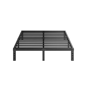 HOMZENE Bed Frame, Metal Platform Bed Frame with Slats, No Box Spring Needed, Easy Assembly