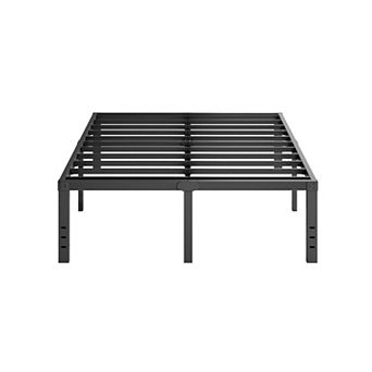 HOMZENE Queen Bed Frame, Heavy Duty Platform Bed Frame with Slats, No Box Spring Needed