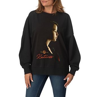 Women's The Hunger Games Katniss Oversized Fleece Crew Sweatshirt