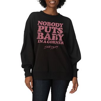 Women's Dirty Dancing "Nobody Puts Baby In A Corner" Oversized Fleece Crew Sweatshirt