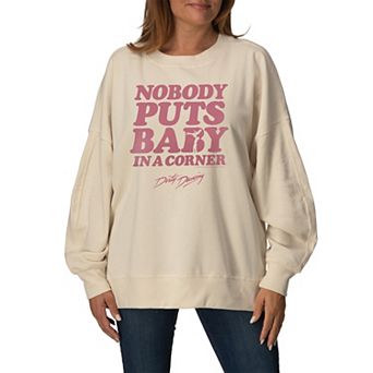 Women's Dirty Dancing "Nobody Puts Baby In A Corner" Oversized Fleece Crew Sweatshirt