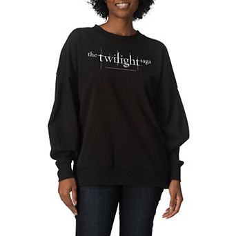 Women's The Twilight Saga Logo Oversized Fleece Crew Sweatshirt