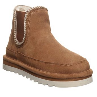 Bearpaw Viola Women's Suede Ankle Booties Slip-On Wedge Booties