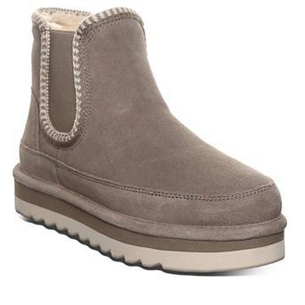 Bearpaw Viola Women's Suede Ankle Booties Slip-On Wedge Booties