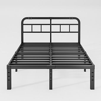 HOMZENE Cal King Bed Frame with Headboard, Metal Platform Bed Frame, No Box Spring Needed