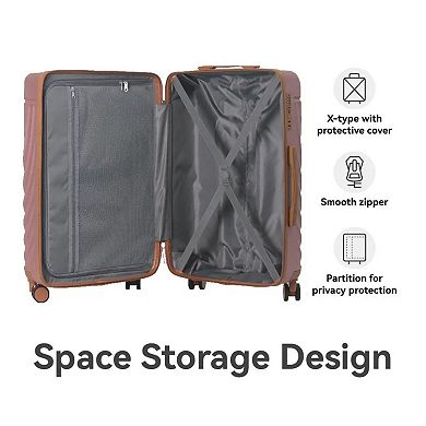 YIORTWO 3 Piece Luggage Set with TSA Lock, Hardside Spinner Suitcases 20 24 28 Inch