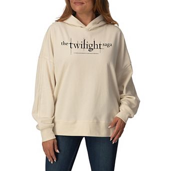 Women's The Twilight Saga Logo Oversized Fleece Hoodie Sweatshirt