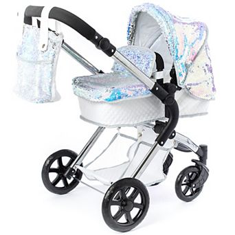Roma Polly Single Doll Pram Convertible 2-In-1 Carry Cot & Seat Toy Stroller