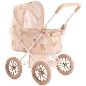 Roma Teddy My First Doll Pram Convertible 2-In-1 Carry Cot & Seat Push Stroller