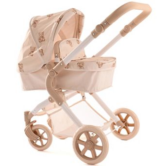 Roma Teddy Single Doll Pram Convertible 2-In-1 Folding Push Stroller