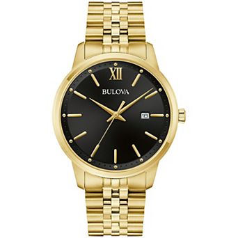 Bulova Men’s 41mm Stainless Steel Black Dial Bracelet Watch - 97B251