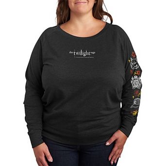 Plus Size The Twilight Saga Logo & French Terry Long Sleeve Tee