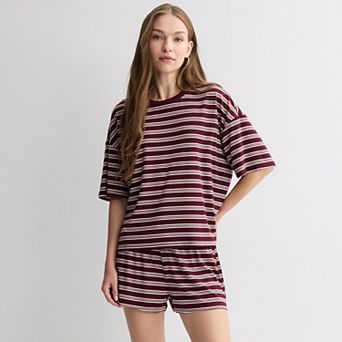 Juniors' Pink Republic Short Lounge Top