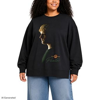 Plus Size The Hunger Games Peeta Oversized Fleece Crew Sweatshirt