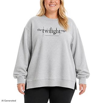 Plus Size The Twilight Saga Oversized Fleece Crew Sweatshirt