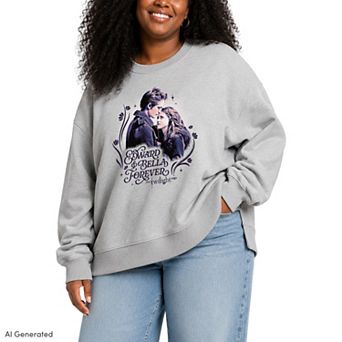 Plus Size The Twilight Saga Edward & Bella Forever Oversized Fleece Crew Sweatshirt