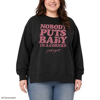 Plus Size Dirty Dancing Oversized Fleece Crew Sweatshirt