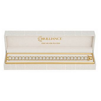 Brilliance Pave Square Cubic Zirconia Tennis Bracelet