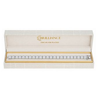 Brilliance Pave Square Cubic Zirconia Tennis Bracelet