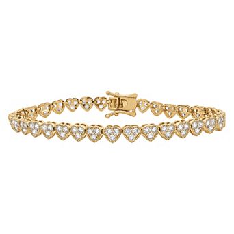 Brilliance Cubic Zirconia Heart Bracelet
