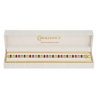 Brilliance Cubic Zirconia Oval Pave Tennis Bracelet