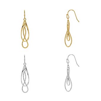 Brilliance Polished Corkscrew Drop Nickel Free Earring Set