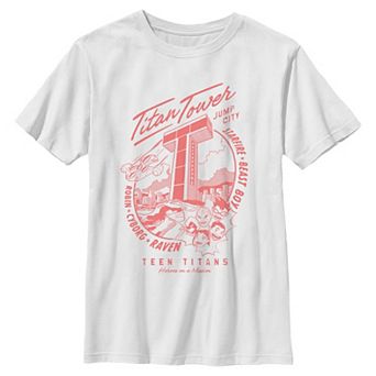 Boys 6-20 Teen Titans Jump City Tower Graphic Tee