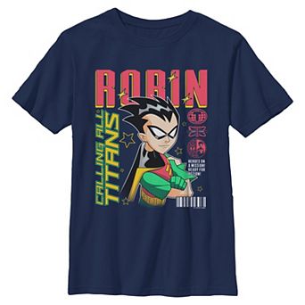 Boys 6-20 Teen Titans Robin Epic Poster Graphic Tee